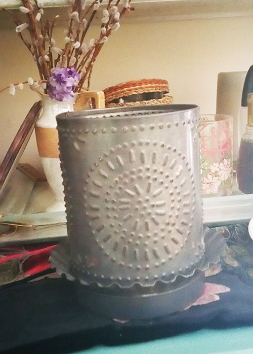 Punched Tin Lamp 