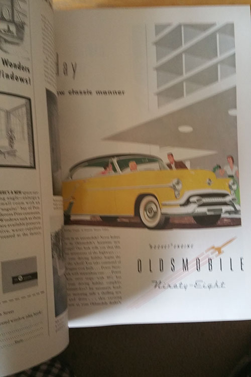 Oldsmobile Ad. Better Homes and Gardens April 1953