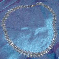 Graduated Clear Crystal Beaded Necklace