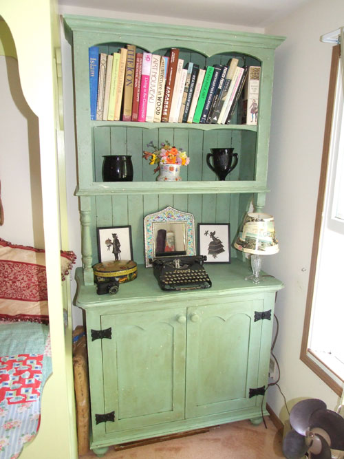 Green rustic cabinet